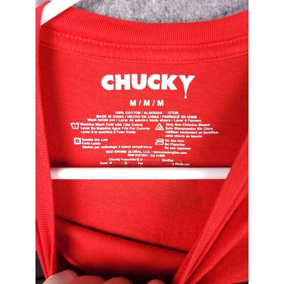 Child's Play 2 Chucky Shirt Men's Medium Movie Promo Graphic 2 Sided Horror Film - Picture 4 of 6